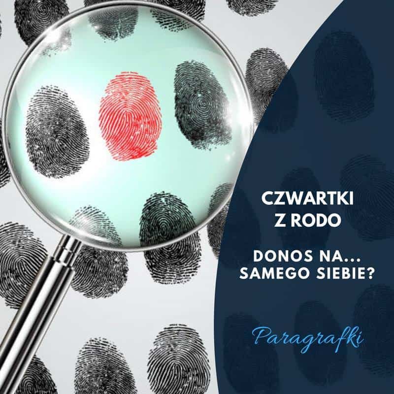 Na czym polega „donos na samego siebie” w RODO?